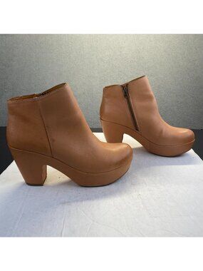 Women's Platform Zipper Ankle Boots Shoes Chunky High Heel Round Toe Size 10/42